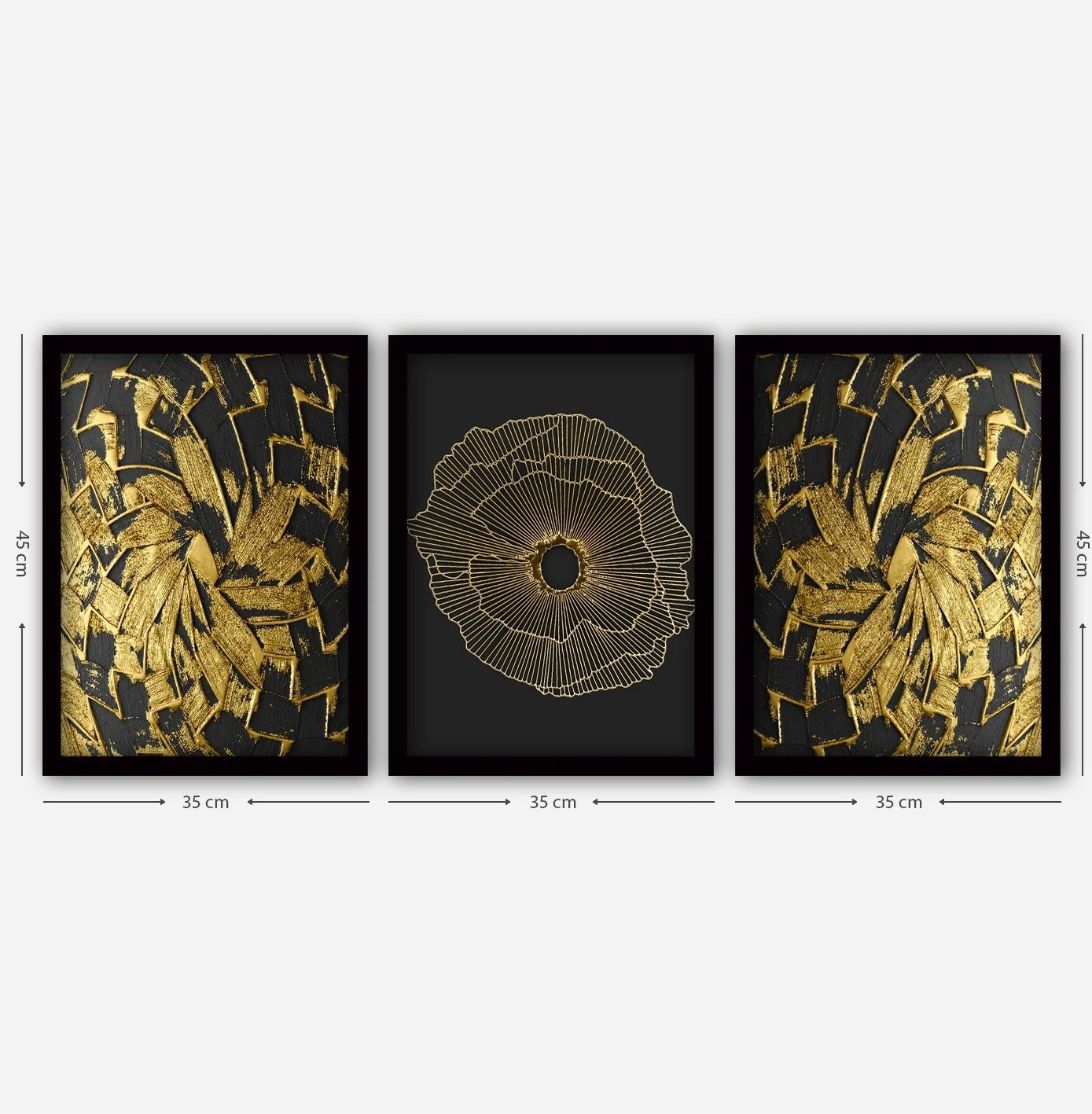 Pikturë dekorative me kornizë (3 copë), Wallity, 3SC53