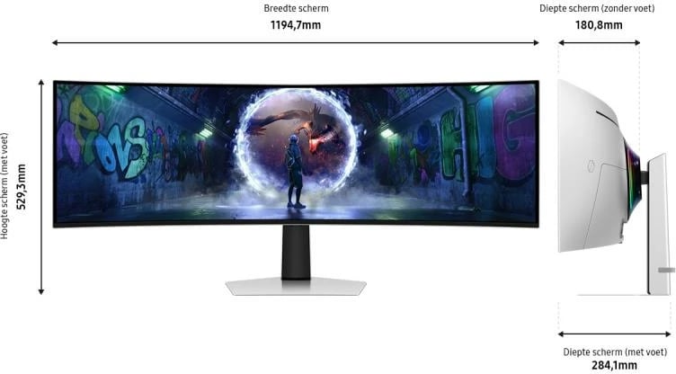 Monitor Samsung Odyssey OLED G9 S49DG934SU 46" argjend