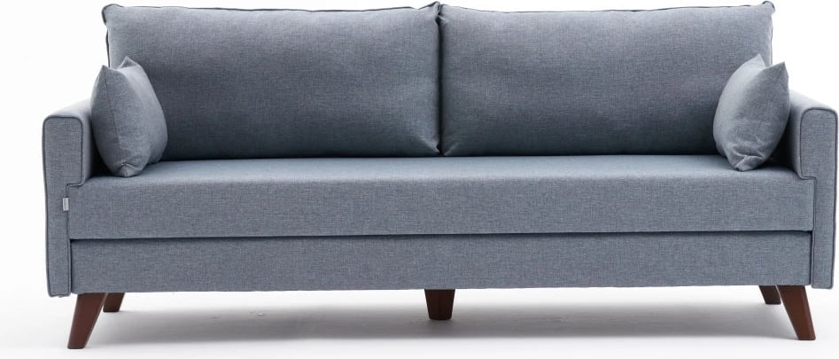 Krevat-sofa treshe, ngjyrë kaltër, Bella Soft, Atelier del Sofa