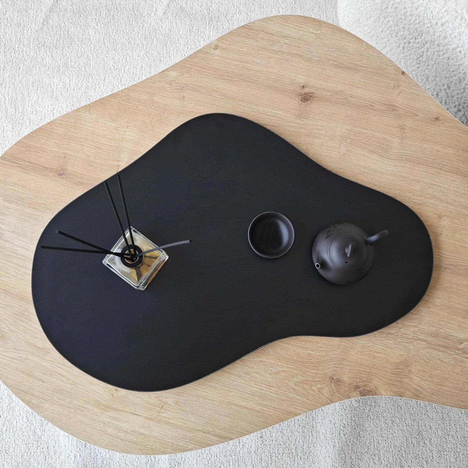 Tavolinë kafeje Hanah Home, ngjyrë lisi safir dhe e zezë