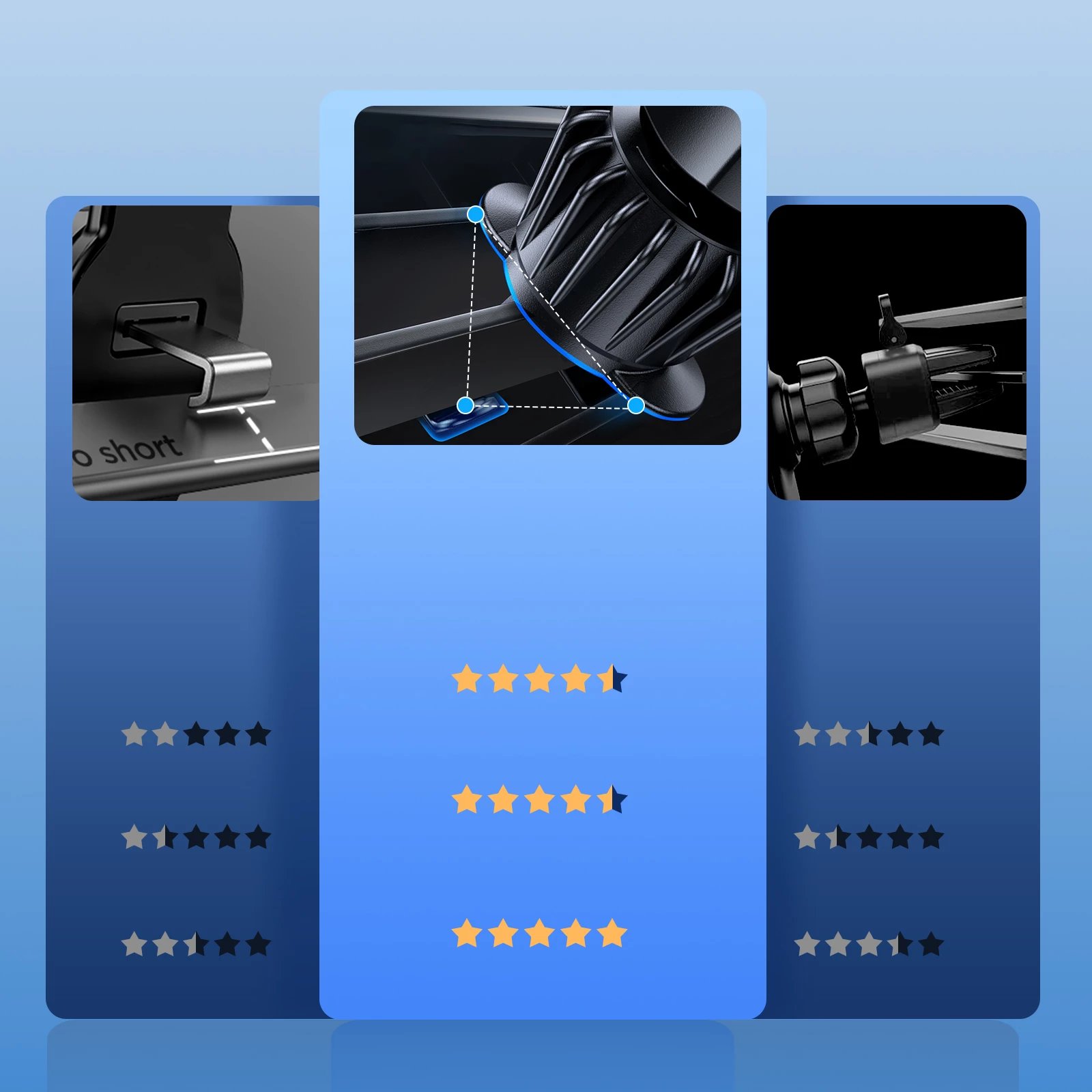 Mbajtëse makine për celular me karikues wireless MagSafe 15W, Joyroom JR-ZS291, për grilë ajrimi, me rrotullim 360°, me kabllo USB-A në USB-C, argjendtë