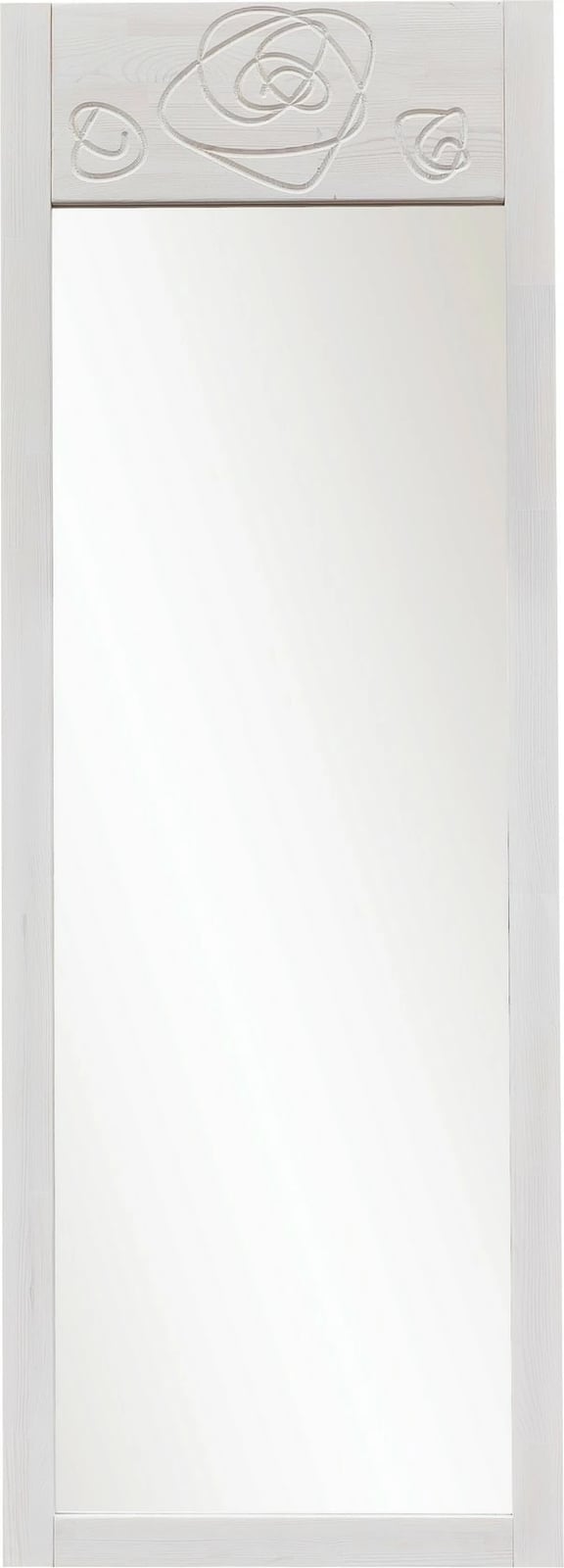 Pasqyrë e gjatë Cheval, dekor trëndafili, e bardhë, Skye Decor