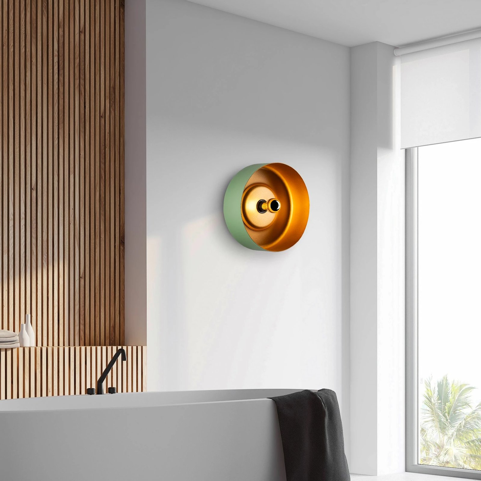 Llambë muri Opviq, Vesta - 15072, metalike, ngjyrë e gjelbër