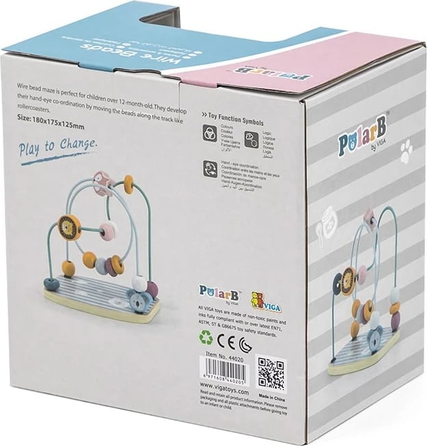 Labirint druri me rruaza, Viga Zoo, për 18m+, dimensione 186x132x185 mm, shumëngjyrësh