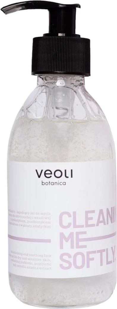 Xhel për pastrim fytyre për femra Veoli Botanica Cleaning Me Softly, 190ml