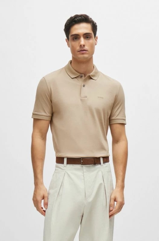 Maicë polo Boss për meshkuj, bezhë