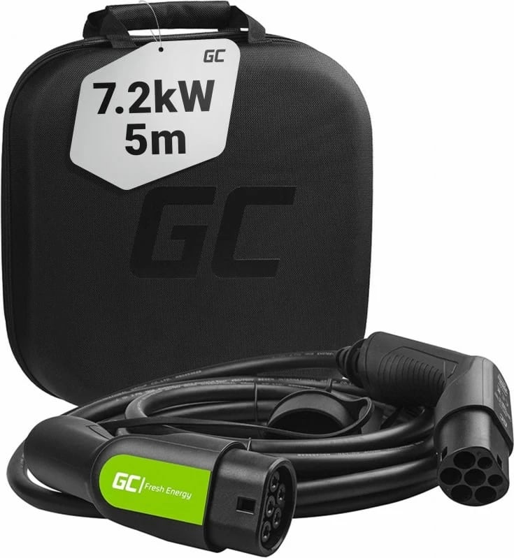 Kabllo për karikimin të automjeteve elektrike Green Cell EV09, 7,2kW, 5 m
