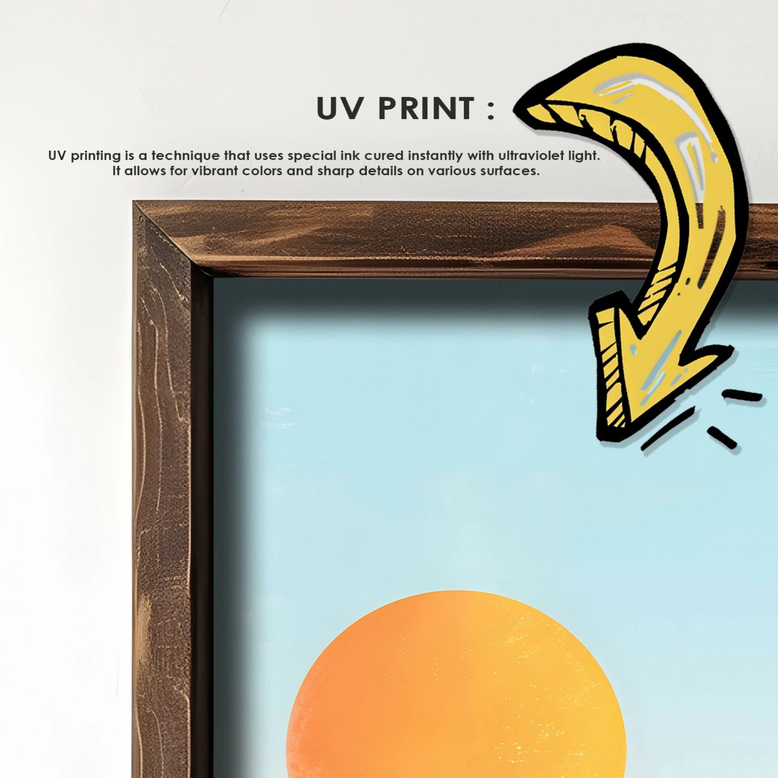 Pikturë dekorative me kornizë MDF, shumëngjyrëshe, Wallity GE103-L