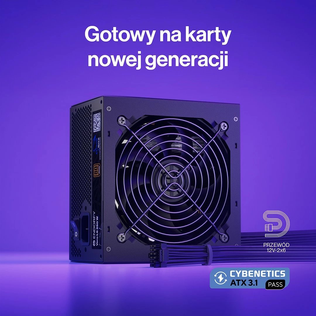 Furnizues energjie ATX, Endorfy Vero L6 EY7A016, 550W, 80 Plus Bronze, ATX 3.1, PCIe 5 (12V-2x6)