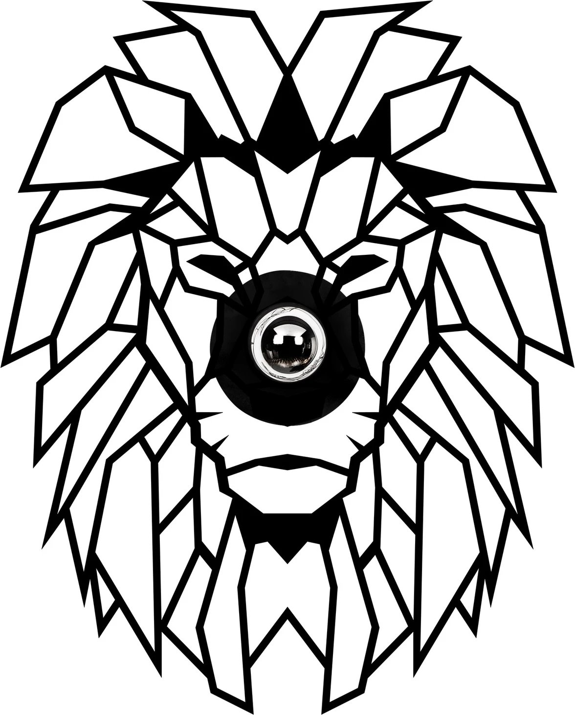 Llambë muri Opviq, dizajn luani, ngjyrë e zezë, 39x12x49cm Llambë muri Opviq, dizajn luani, ngjyrë e zezë, 39x12x49cm