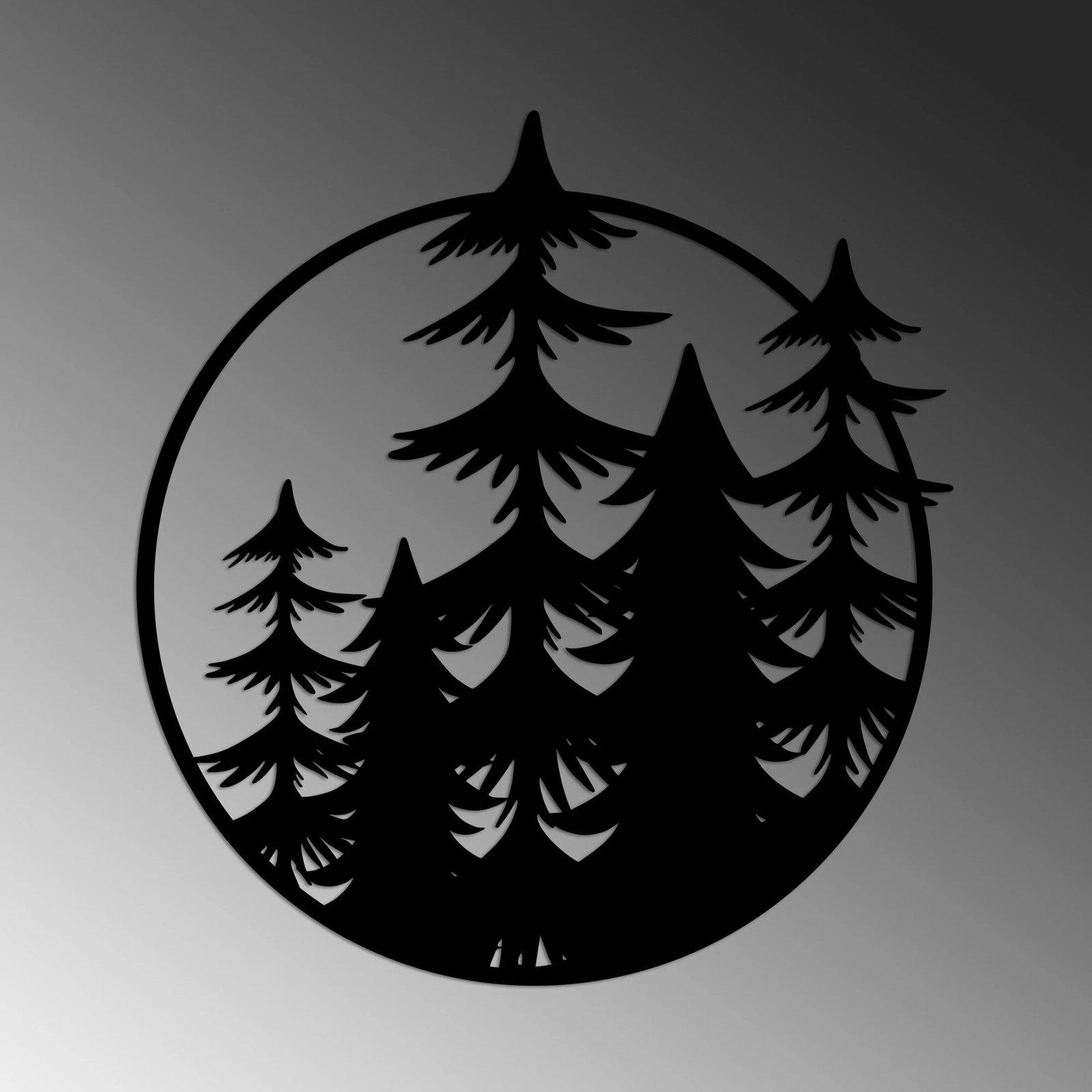 Aksesor dekorativ metalik për mur, Wallity, pemë, madhësia L