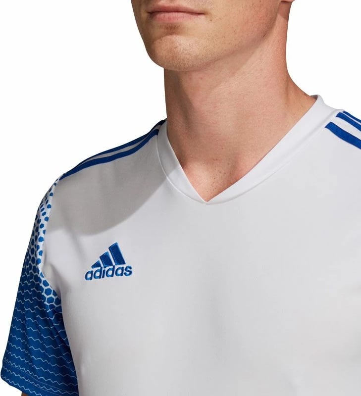 Maicë adidas për meshkuj, e bardhë dhe blu