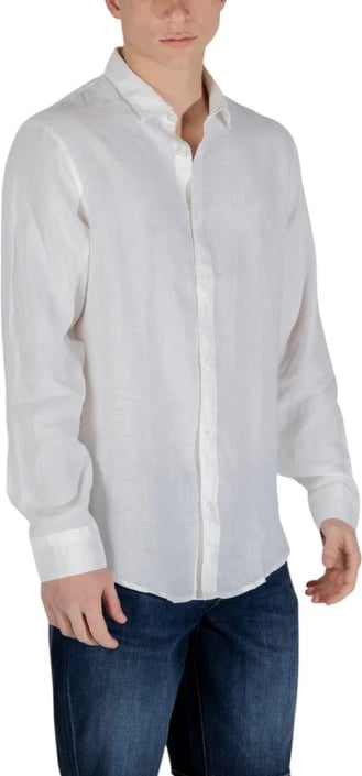 Këmishë për meshkuj Armani Exchange, e bardhë