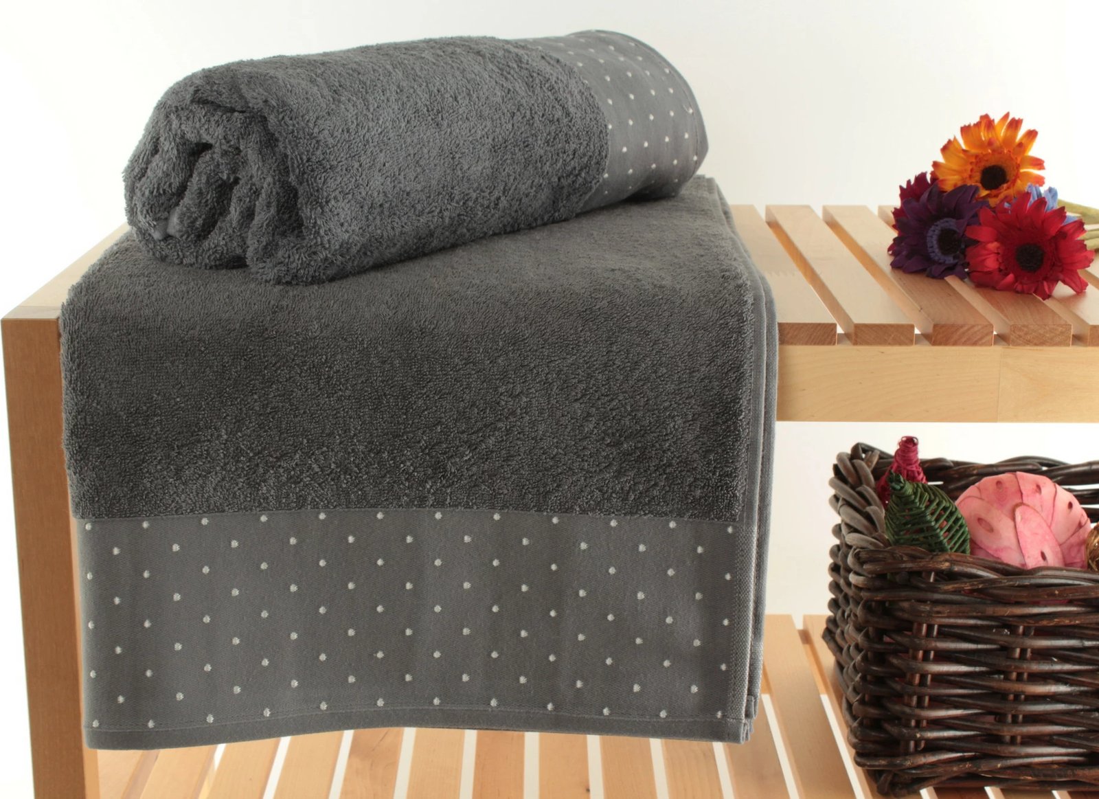 Set peshqirësh banjo (2 copë), Mijölnir, Pitircik, gri