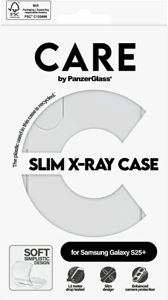 Mbështjellës PanzerGlass CARE Fashion X-Ray për Samsung Galaxy S25+, Transparent