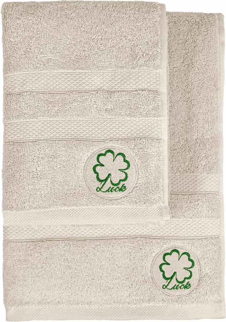 Set peshqirësh duarsh dhe trupi (2 copë), Mijolnir, Luck, bezhë