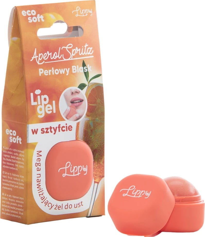 Buzëkuq për femra ECOSOFT Mega Hydrating Lip Gel Aperol Spritz, 6.2g