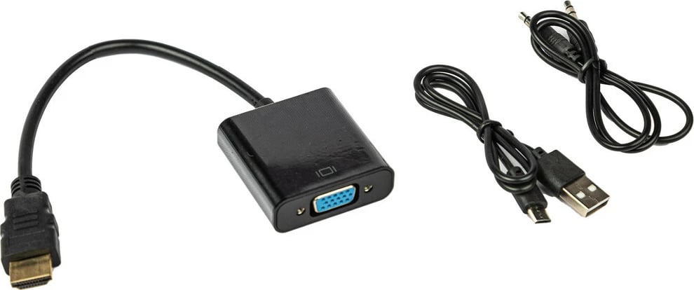 Kabllo pershtates HDMI ne VGA dhe AUX TECH TIME TT24014