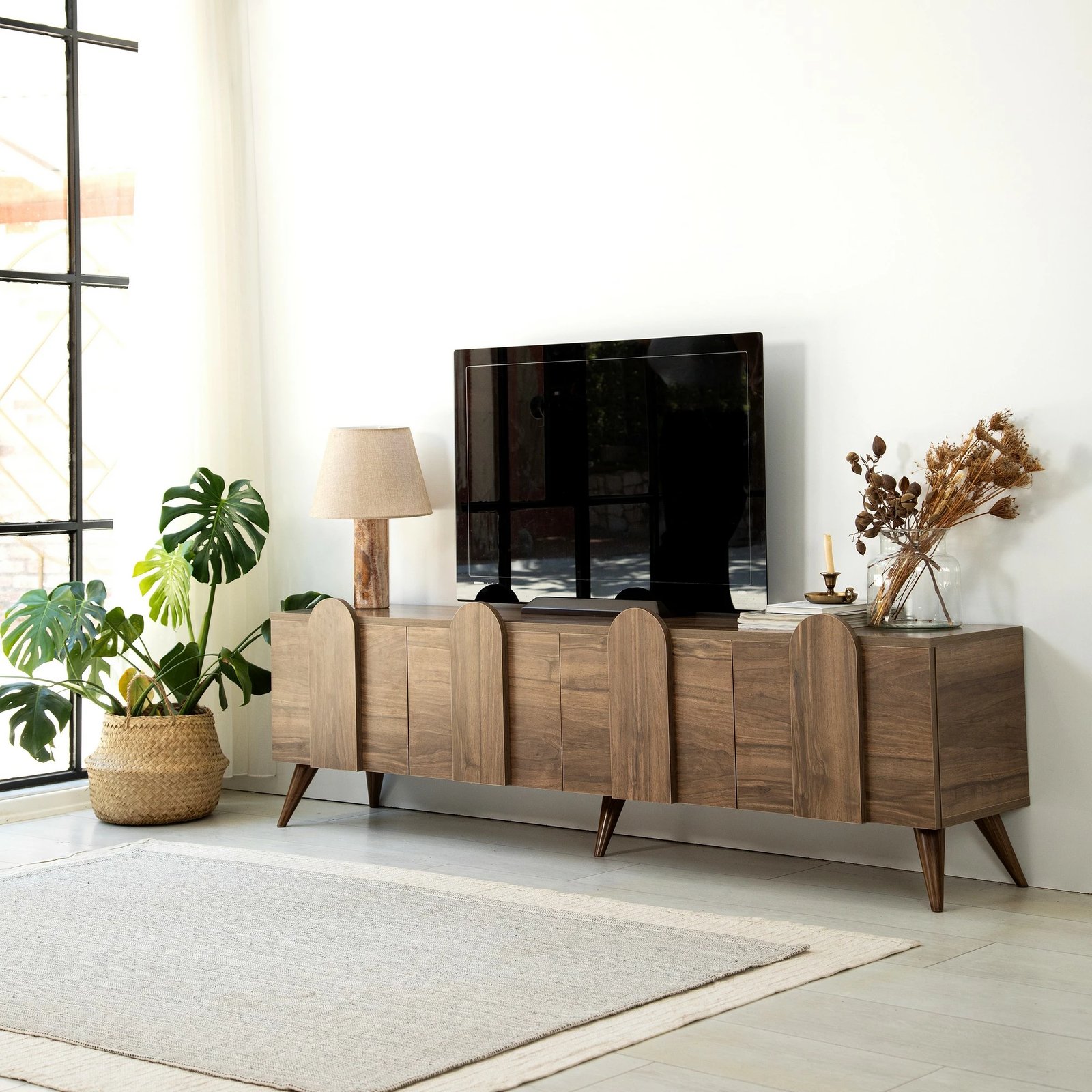 Komodë TV Hanah Home, New Line, ngjyrë arre, v2