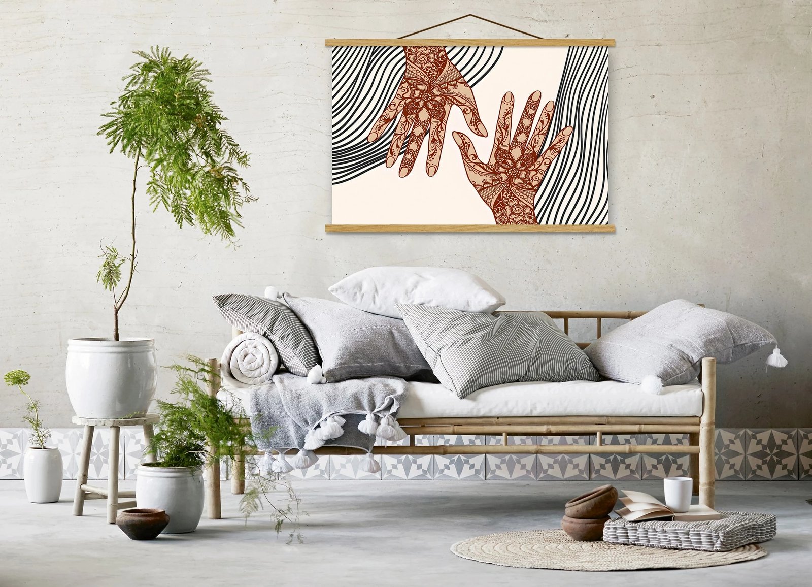 Pikturë dekorative me kornizë, shumëngjyrëshe, Wallity MRG48, 50x70cm