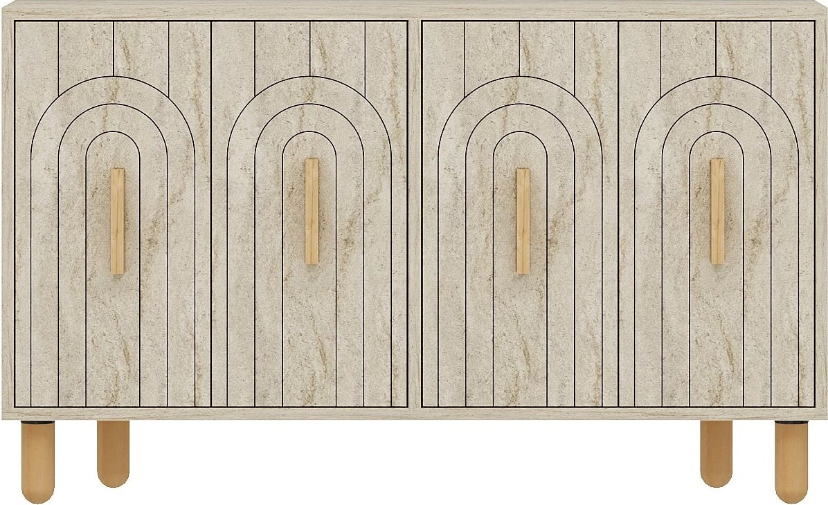 Konsolë Hanah Home, ngjyrë travertin, Tiger Konsolë Hanah Home, ngjyrë travertin, Tiger