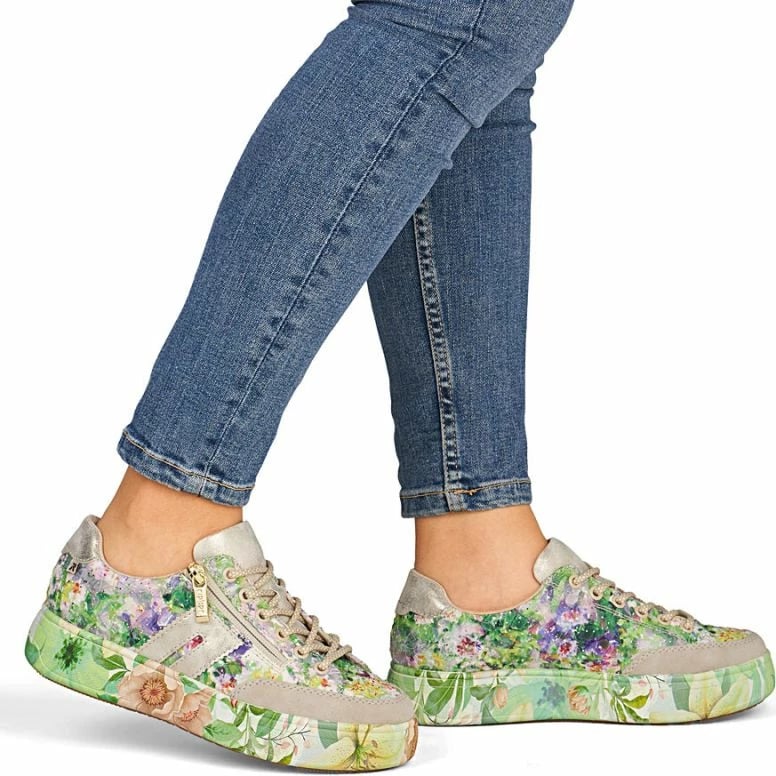 Këpucë platforme për femra Rieker, të gjelbra