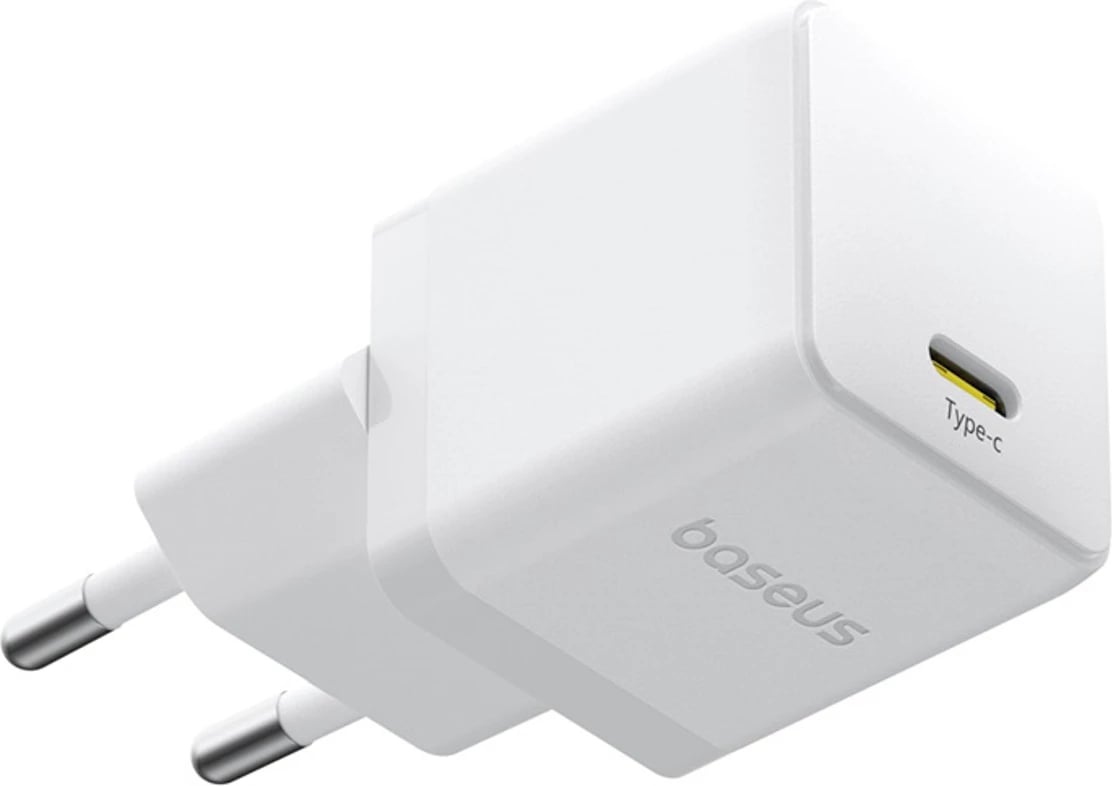 Karikues muri Baseus Palm 1C, 20W, me kabllo USB-C 1m, Bardhë