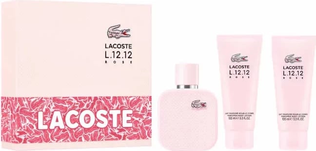 Set Eau de Parfum për femra Lacoste L.12.12 Rose 3 copë 100ml