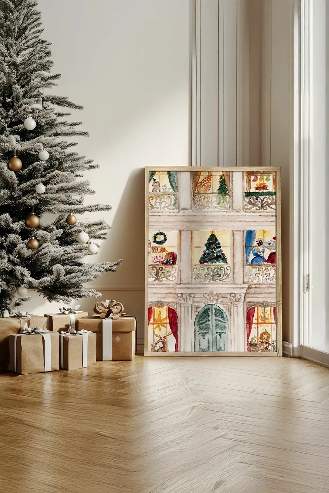 Pikturë dekorative me kornizë, shumëngjyrëshe, Wallity, Nwyearsngmdl50