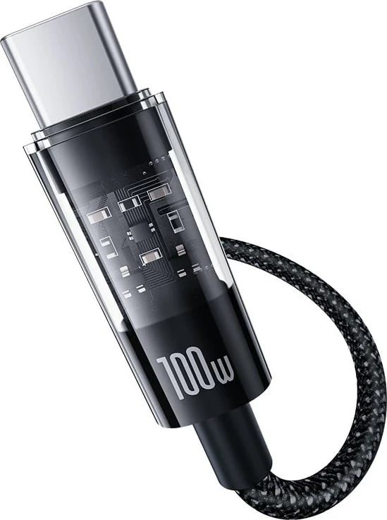 Kabllo Baseus Gem USB C në USB C, 1 m, 100 W, E zezë