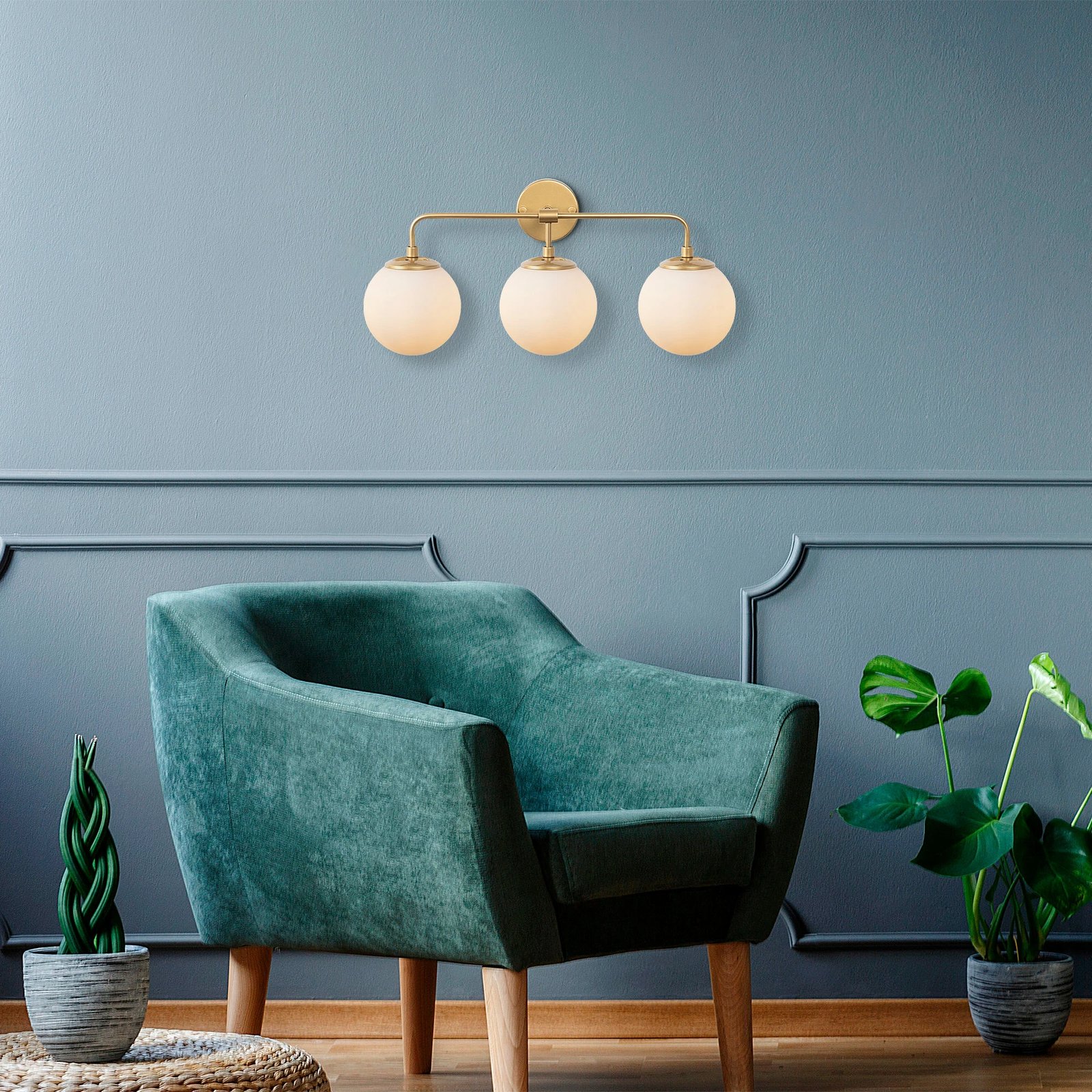 Llambë muri Opviq, Horn - 12205, ngjyrë ari