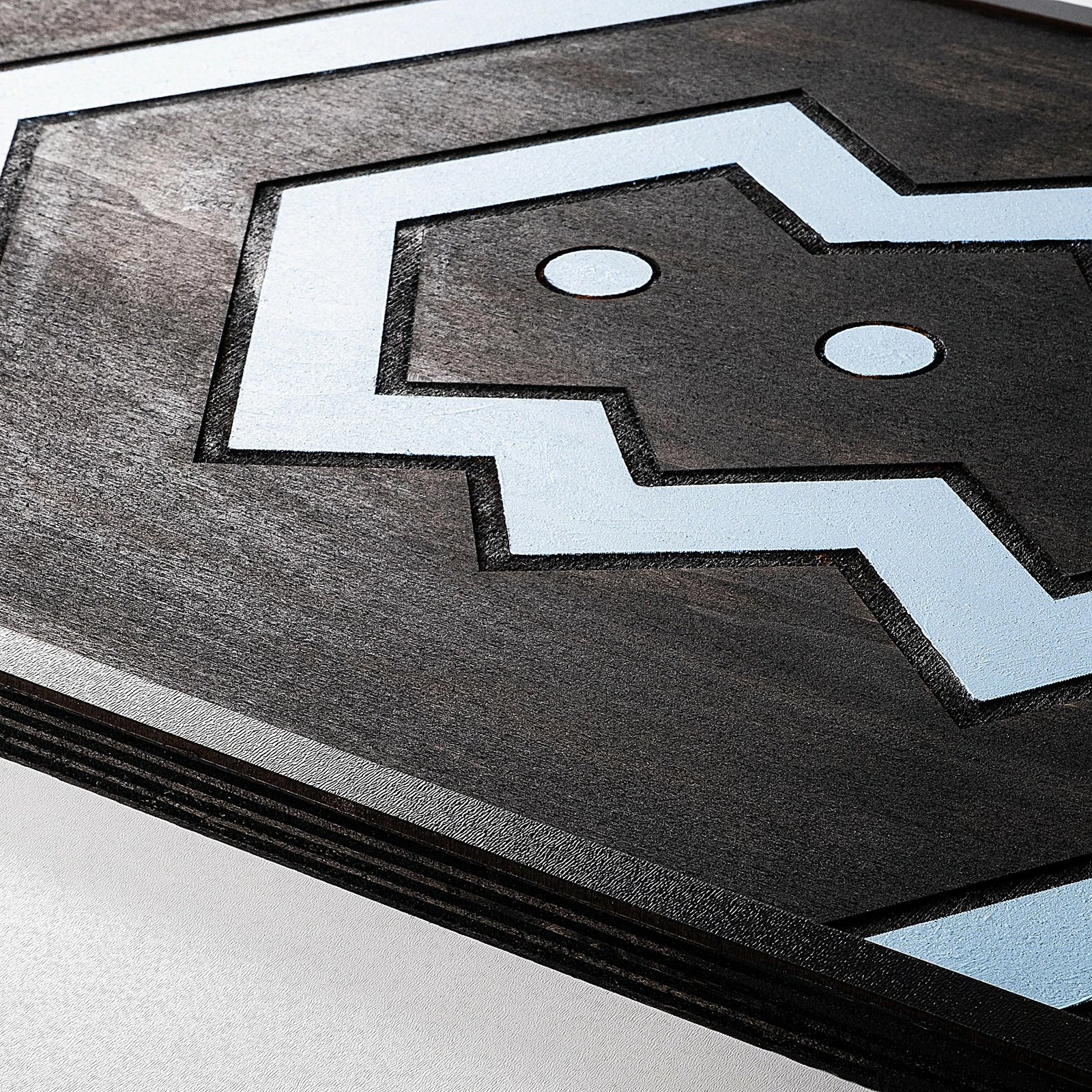 Aksesor dekorativ prej druri për mur, Wallity, African Music, shumëngjyrësh, 3 copë, 39x59cm