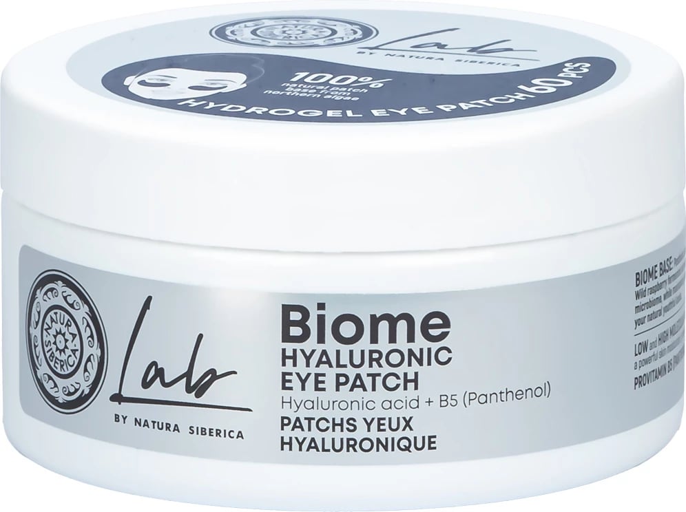 Patches për sy Natura Siberica Lab Hyaluronic Acid për femra, 60 copë