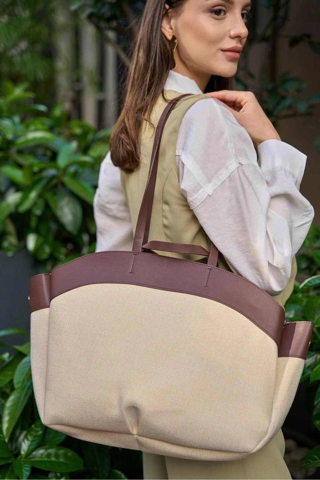 Çantë krahu Zoozie Bags, ngjyrë kafe, MK1020024S27-0001