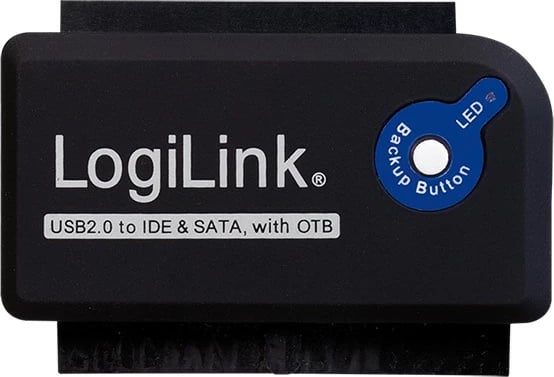 Adapter LogiLink AU0006C, USB Type-A, IDE/ATA, SATA, 1.2 m, e zezë