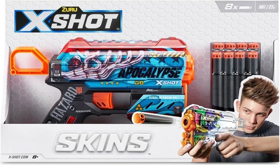 Blaster lodër ZURU X-Shot Skins Flux, 8 shigjeta, shumëngjyrësh Blaster lodër ZURU X-Shot Skins Flux, 8 shigjeta, shumëngjyrësh