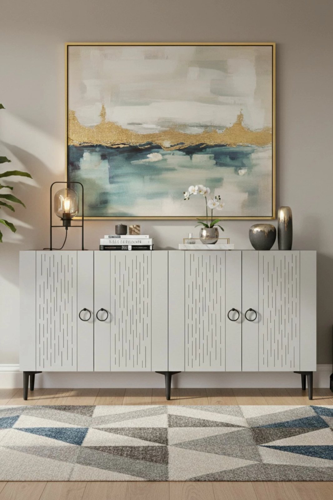 Konsolë Skye Decor, Rain 150, e bardhë