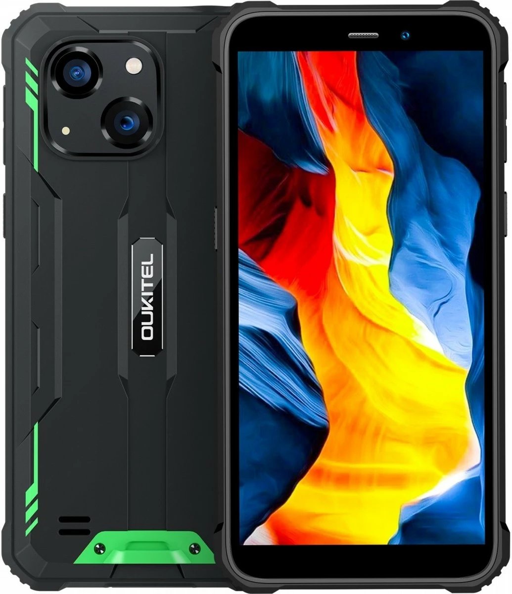 Celular Oukitel G2, 6", 4/64GB, Android 14, IP69K, Gjelbër