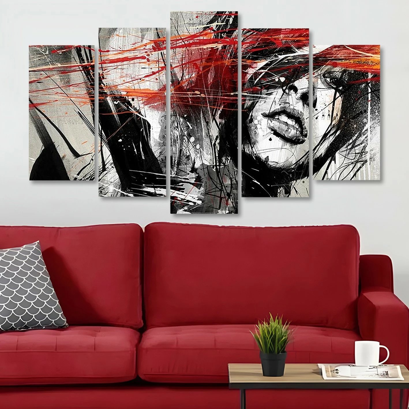 Pikturë dekorative MDF, 5 pjesë, Wallity, 5MDF4528_60100, 100x60cm