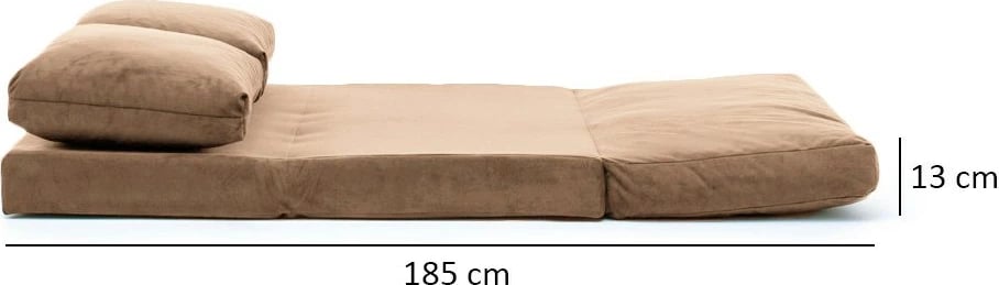 Divan-krevat 2 vende, Atelier del Sofa, Taida, ngjyrë kafe e çelët