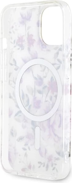 Mbështjellës Guess Flower MagSafe për iPhone 14, Transparent Mbështjellës Guess Flower MagSafe për iPhone 14, Transparent