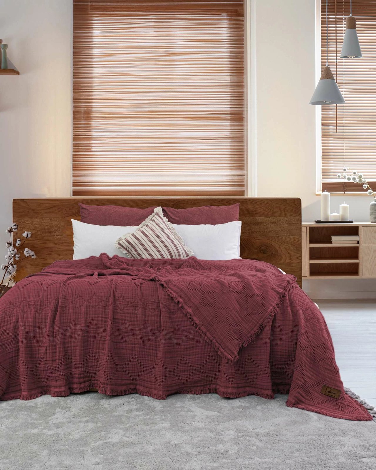 Jorgan dopio L'essentiel, ngjyrë e kuqe, Oscar