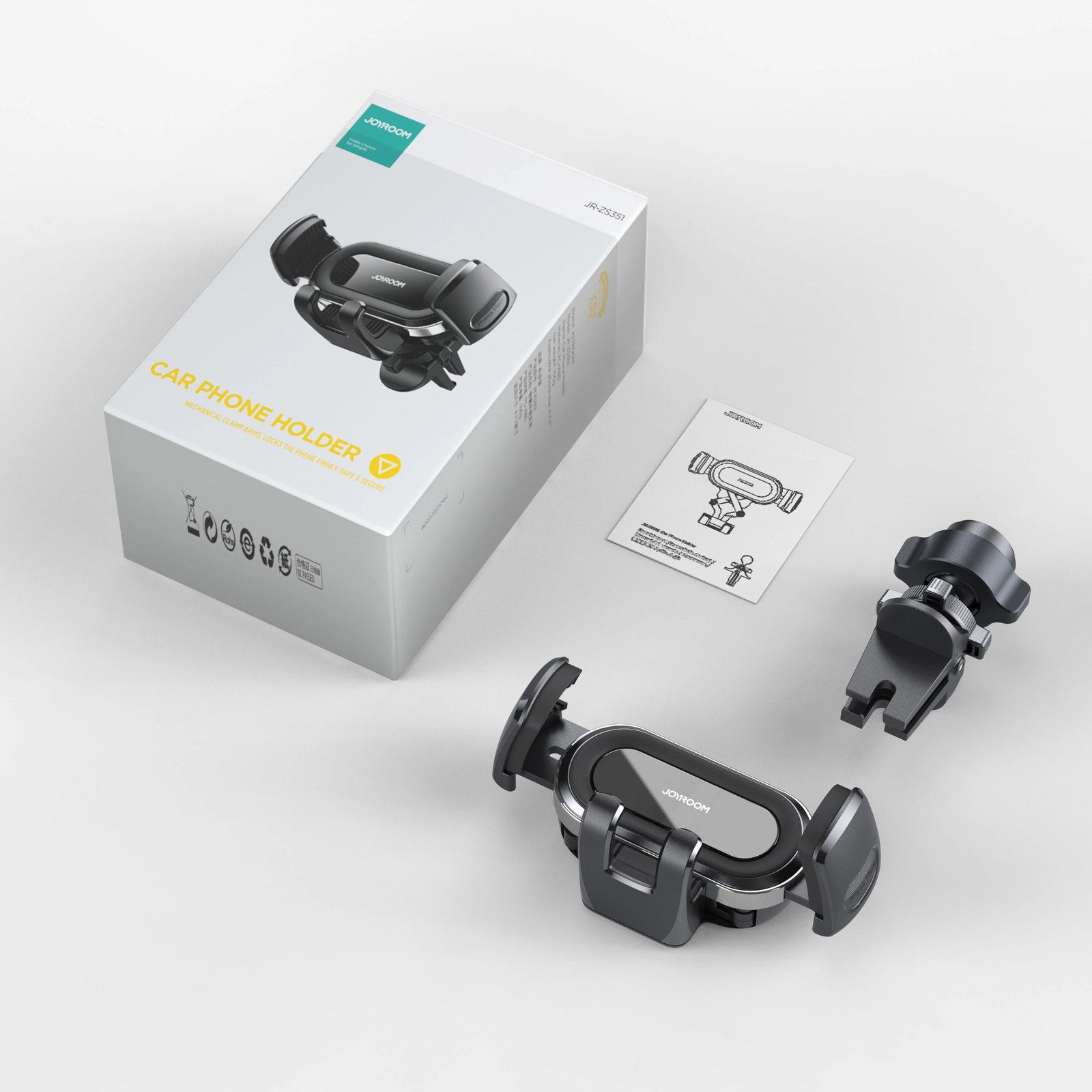 Mbajtës telefoni Joyroom JR-ZS351 për grilë ajri, argjend