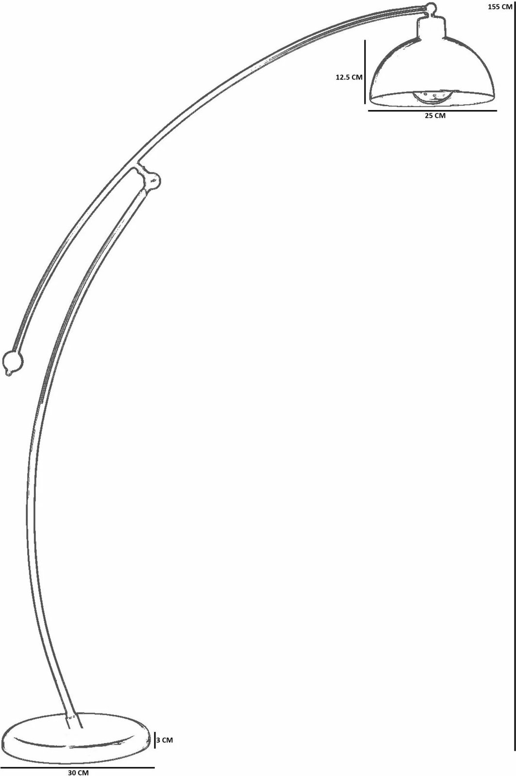 Llambë dyshemeje Opviq, ngjyrë e zezë, 8971-1