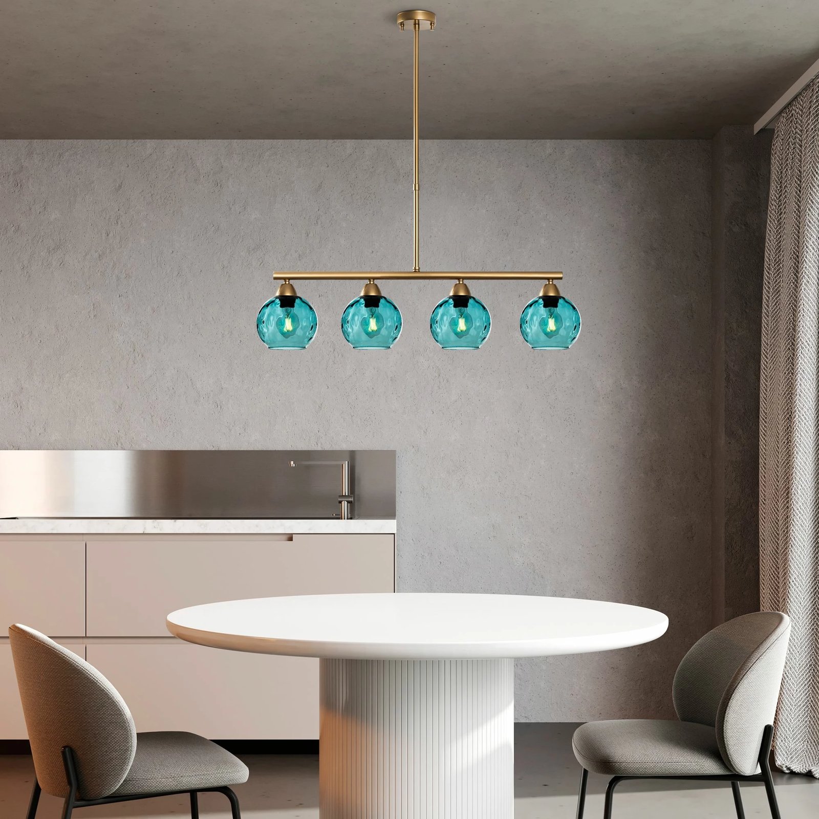 Llambadar Opviq, Benek - 15 - 14442, ngjyrë kaltër dhe ari