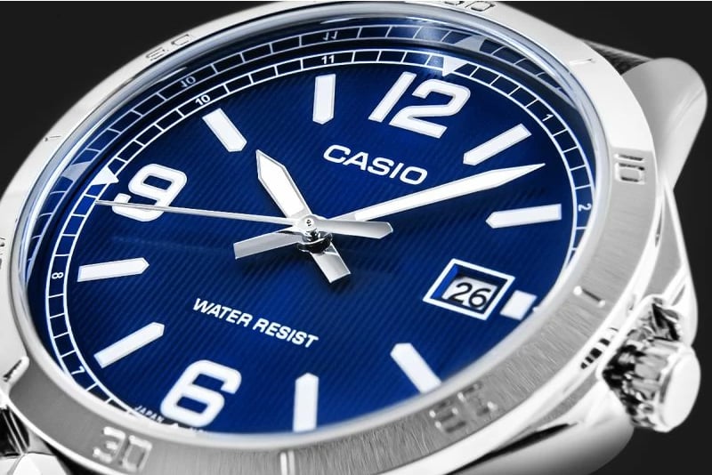 Orë dore për meshkuj CASIO, e kaltër