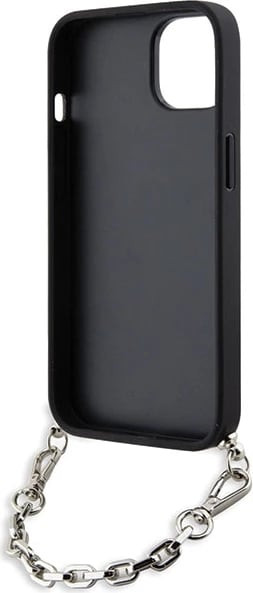 Mbështjellës Karl Lagerfeld KLHCP14SSACKLHPK për iPhone 14 6.1", zinxhir, e zezë