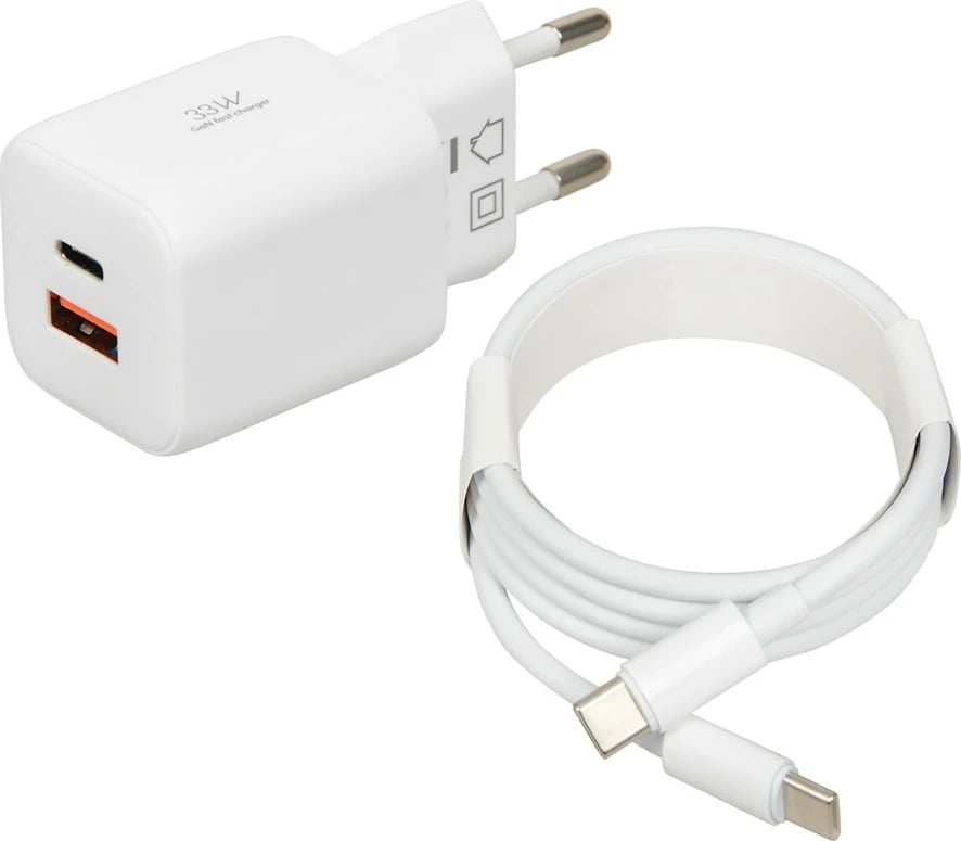 Karikues murit iBOX C42W, 33W, 2 porta USB-C/USB-A, i zi