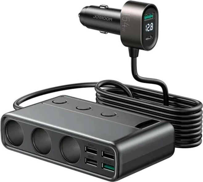 Karikues veture Joyroom JR-CL06 me shumë porta, 154W, USB-A/USB-C, i zi