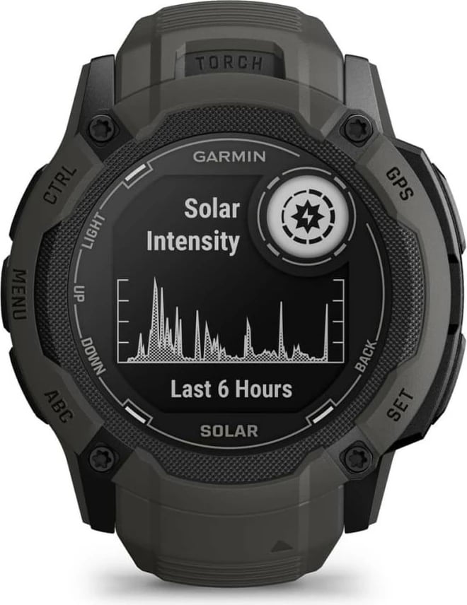 Smartwatch Garmin Instinct 2X Solar, GPS, 150 orë bateri, grafit